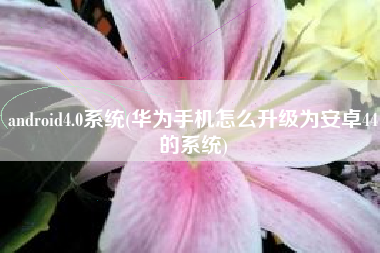 android4.0系统(华为手机怎么升级为安卓44的系统)