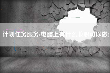 计划任务服务(电脑上有什么兼职可以做)