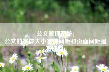 公文管理系统(
公文的字体大小字体间距和页面间距是怎样的) 公文管理系统(
公文的字体大小字体间距和页面间距是怎样的)