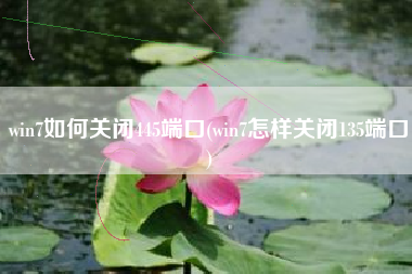 win7如何关闭445端口(win7怎样关闭135端口)