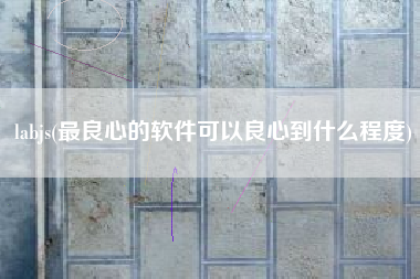 labjs(最良心的软件可以良心到什么程度)
