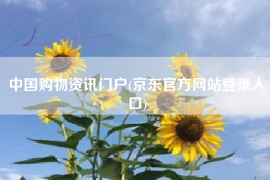 中国购物资讯门户(京东官方网站登录入口)