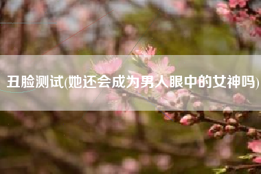 丑脸测试(她还会成为男人眼中的女神吗)
