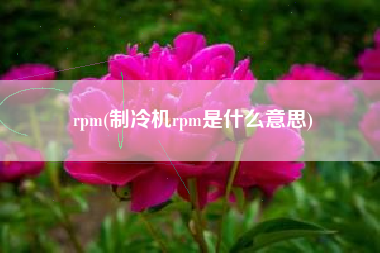 rpm(制冷机rpm是什么意思)