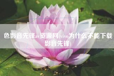 色影音先锋av资源网(vivo为什么不能下载影音先锋)