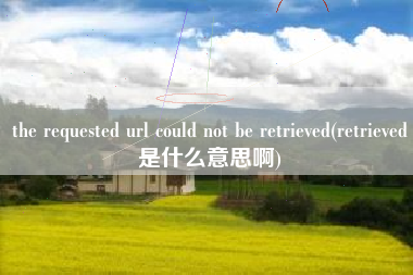 the requested url could not be retrieved(retrieved是什么意思啊)