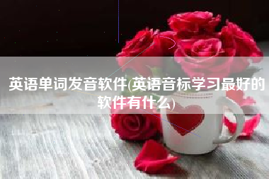 英语单词发音软件(英语音标学习最好的软件有什么)