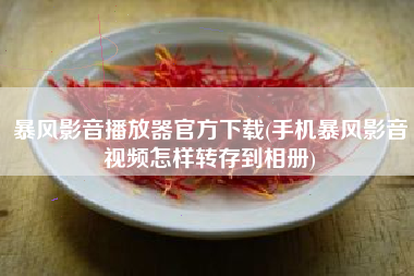 暴风影音播放器官方下载(手机暴风影音视频怎样转存到相册)
