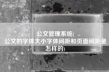 公文管理系统(
公文的字体大小字体间距和页面间距是怎样的) 公文管理系统(
公文的字体大小字体间距和页面间距是怎样的)