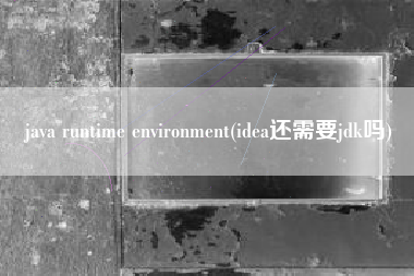 java runtime environment(idea还需要jdk吗)