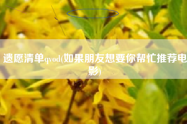 遗愿清单qvod(如果朋友想要你帮忙推荐电影)
