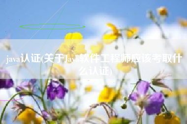 java认证(关于Java软件工程师应该考取什么认证)