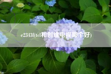 e2343f(tcl和创维电视哪个好)