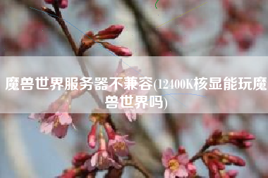 魔兽世界服务器不兼容(12400K核显能玩魔兽世界吗)
