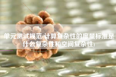 单元测试规范(计算复杂性的度量标准是什么复杂性和空间复杂性)