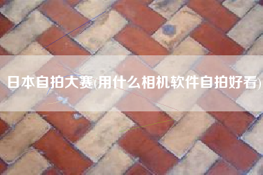 日本自拍大赛(用什么相机软件自拍好看)