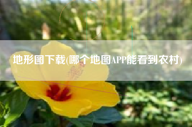 地形图下载(哪个地图APP能看到农村)