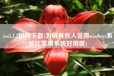 ios5.1.1固件下载(为何有些人觉得windows系统比苹果系统好用呢)