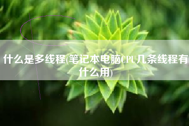 什么是多线程(笔记本电脑CPU几条线程有什么用)