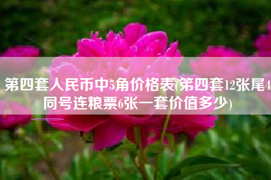 第四套人民币中5角价格表(笫四套12张尾4同号连粮票6张一套价值多少)