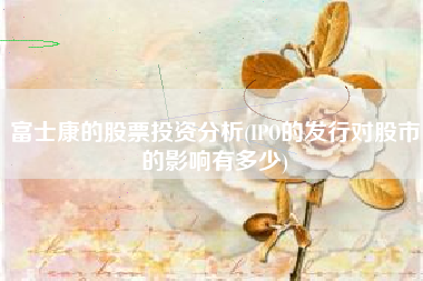 富士康的股票投资分析(IPO的发行对股市的影响有多少)