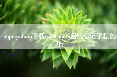phpmyadmin下载(v380admin密码忘记了怎么办)