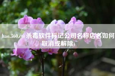 hao.360.cn(杀毒软件标记公司名称店名如何取消或解除)