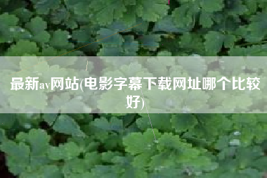 最新av网站(电影字幕下载网址哪个比较好)
