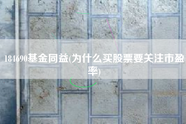 184690基金同益(为什么买股票要关注市盈率)