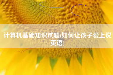 计算机基础知识试题(如何让孩子爱上说英语)