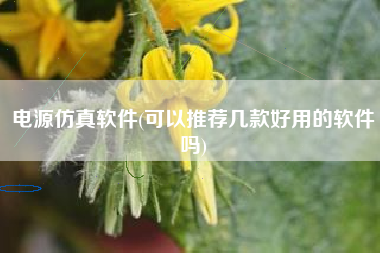 电源仿真软件(可以推荐几款好用的软件吗)