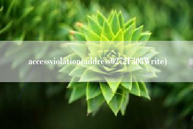 accessviolation(address0272F308Write)