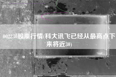 002230股票行情(科大讯飞已经从最高点下来将近30)