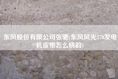 东风股份有限公司张驰(东风风光370发电机皮带怎么绕的)