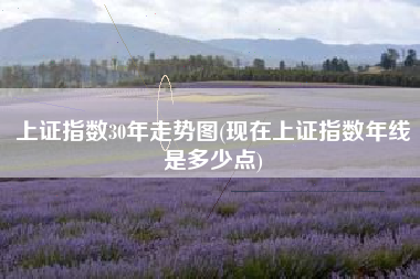上证指数30年走势图(现在上证指数年线是多少点)