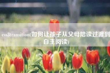 css3transition(如何让孩子从父母陪读过渡到自主阅读)