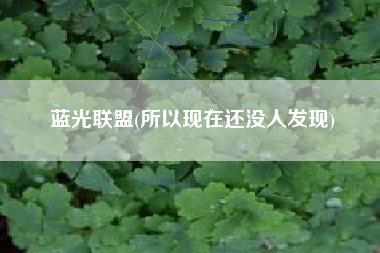 蓝光联盟(所以现在还没人发现)