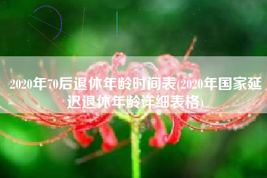 2020年70后退休年龄时间表(2020年国家延迟退休年龄详细表格)