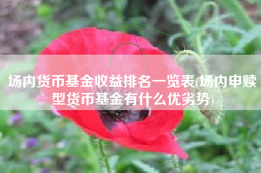 场内货币基金收益排名一览表(场内申赎型货币基金有什么优劣势)
