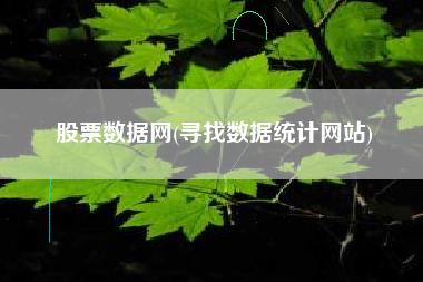股票数据网(寻找数据统计网站)