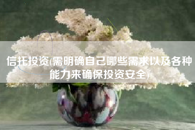 信托投资(需明确自己哪些需求以及各种能力来确保投资安全)