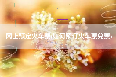 网上预定火车票(如何预订火车票兑票)