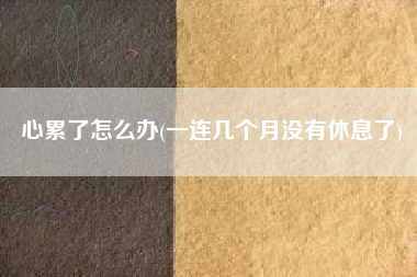 心累了怎么办(一连几个月没有休息了)
