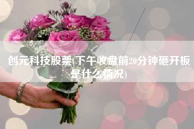 创元科技股票(下午收盘前20分钟砸开板是什么情况)