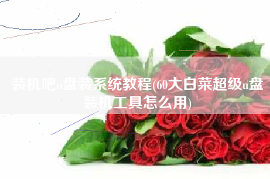 装机吧u盘装系统教程(60大白菜超级u盘装机工具怎么用)
