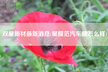 双星新材最新消息(星膜范汽车膜怎么样)