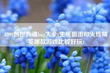 4399创世兵魂bug大全(生死狙击和火线精英哪款游戏比较好玩)