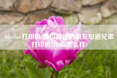 brother打印机(哪位用过的朋友知道兄弟打印机7180dn怎么样)