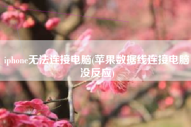 iphone无法连接电脑(苹果数据线连接电脑没反应)