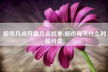 股市几点开盘几点结束(股市每天什么时候开盘)